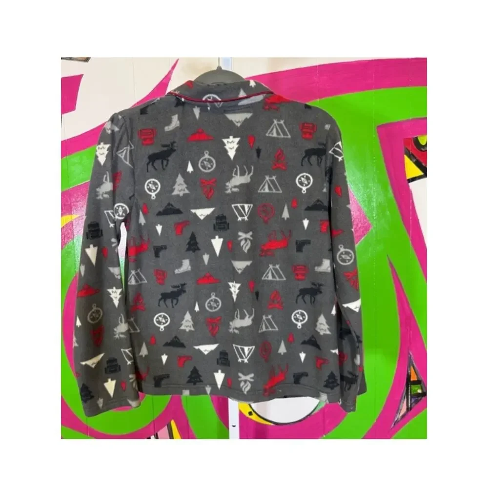 Komar Kids, Gray Patterned Pajama Top Size XL (14-16). Excellent condition!